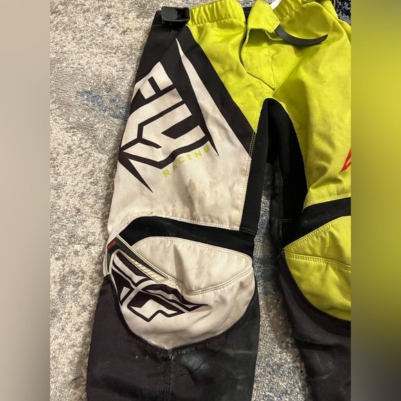 FLY RACING F-16 PANT BLACK/LIME Sz 26 - Picture 3 of 9
